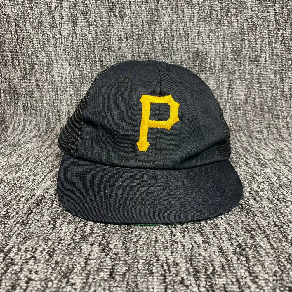 VTG Pittsburgh Pirates Trucker Hat Snapback Mesh MLB Green Brim Taiwan